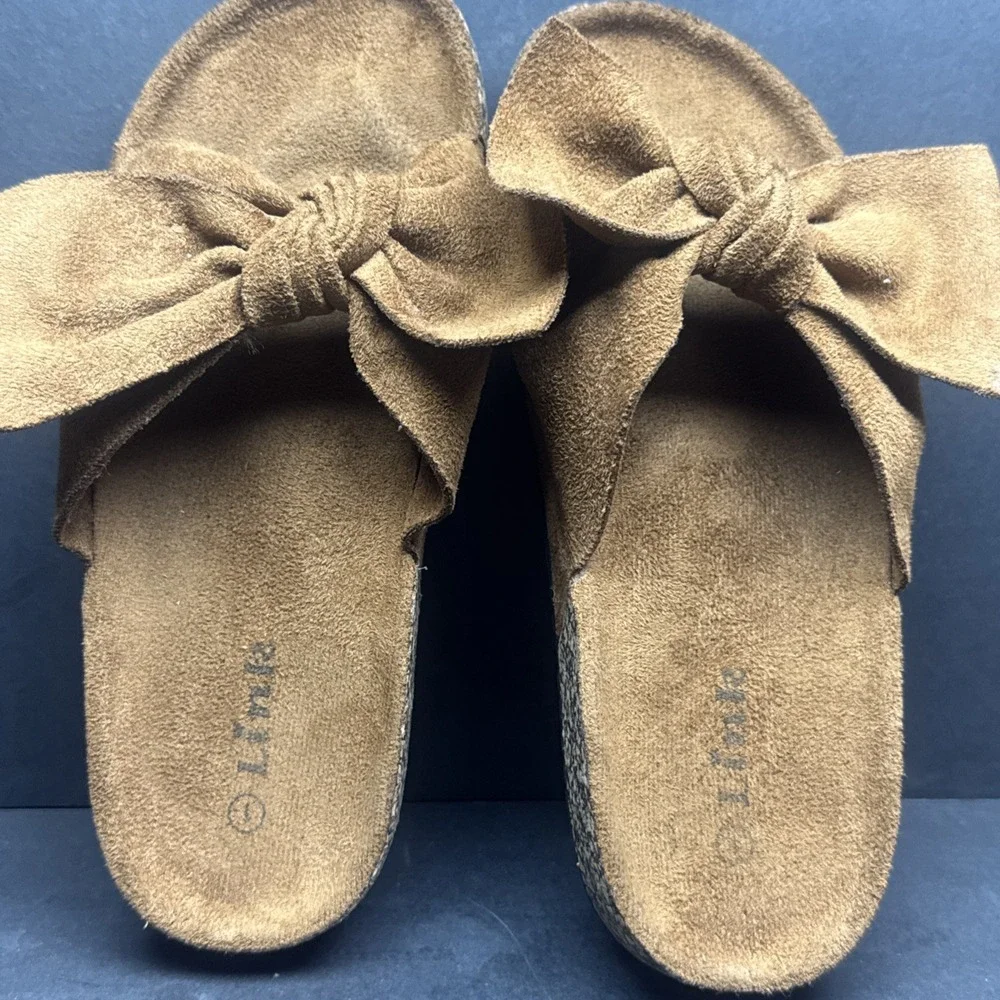 Link Tan Suede Slip‎ On Sandals Girls Size 11